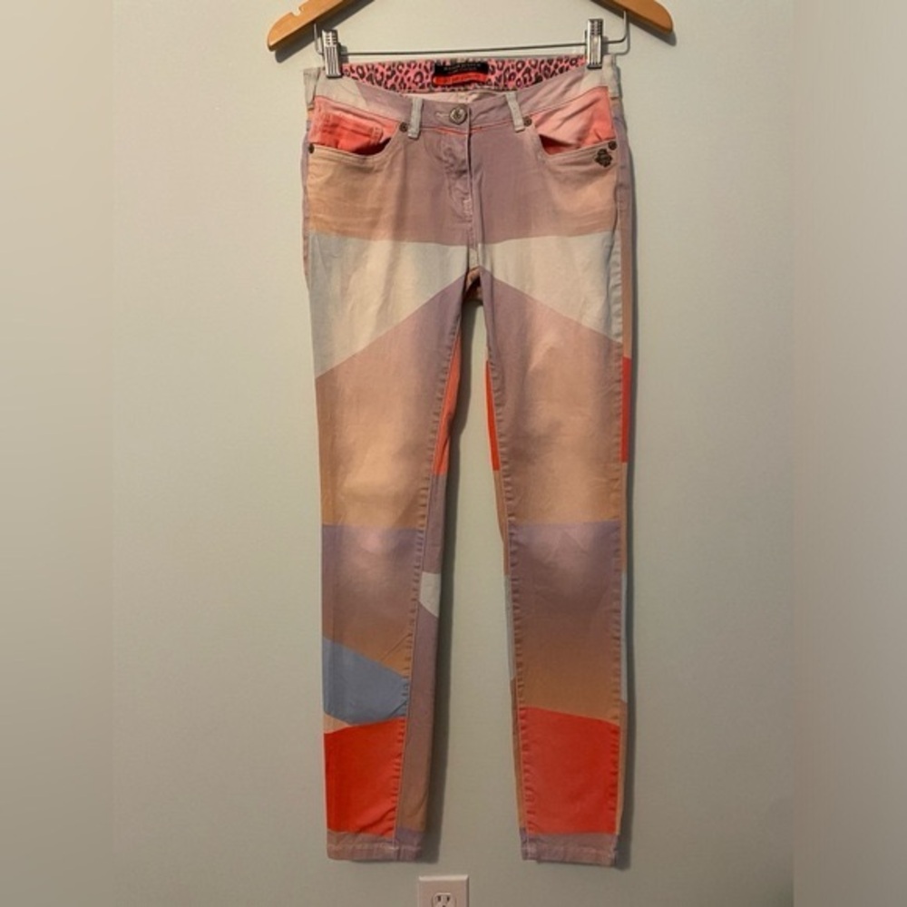Colorblock retro jeans